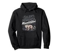Silent Powerful Misunderstood Funny Cougar Saying Pullover Hoodie