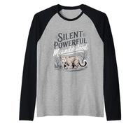 Silent Powerful Misunderstood Funny Cougar Saying Raglan Baseball Tee