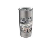 Silent Powerful Misunderstood Funny Cougar Saying Stainless Steel Insulated Tumbler