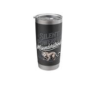 Silent Powerful Misunderstood Funny Cougar Saying Stainless Steel Insulated Tumbler