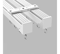 Silent Pulley System Curtain Rail Ceiling-Mounted Room Divider Track for Bedrooms & Bathrooms 1.5-3.4m Adjustable Length White - Perfect for Pavilions & Privacy Solutions