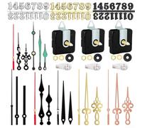 Silent Quartz Clock Mechanism Kit 3 Pack with 7 Assorted for Wall Clock Repair Projects for battery Operated Motor Parts(B)