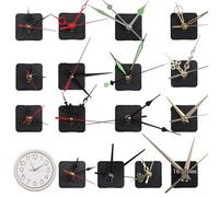 Silent Quartz Clock Movement, 32-Piece Mechanism With Assorted Hands In 16 Designs For Diy Clock Making, Luminous Hands For Crafts