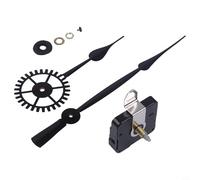 Silent Quartz Clock Movement Mechanism With High Torque For 50-60 Cm Wall Clock Panel Repair Kit Including Hour And Minute Hands Black(Black 1)