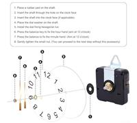 Silent Quartz Clock Movement Replacement Kit with 13 mm Shaft, Metal Mechanism & Rubber Pad for DIY Wall Clock Repair and Custom Clock Ma