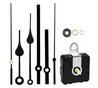 Silent Quartz Clock Movement With 2 Style Hands - Long and Short Shaft High Torque DIY Wall Clock Battery Powered Mechanism for Repair Parts