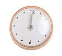 Silent quartz wall clock with secure sucker mount, waterproof and anti fog for bathroom and For Kitchen, for time tracking in humid environments (Pink)