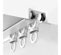 Silent Recessed Ceiling Curtain Track System - 9.5ft White Curtain Rod for Living Room & Bedroom - Smooth & Quiet Operation, Stylish Home Decor Solution