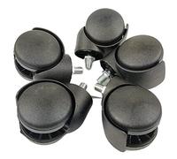 Silent Replacement Wheels for Office Chair - 5PCS Black Computer Chair Casters - Smooth Gliding Easy Installation& Quiet Rollers for Home & Office Furniture