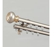 Silent Rolling Heavy Duty Curtain Track System with Hidden Brackets Wall-Mounted 7.9ft/240cm Roman Curtain Rod for Living Room/Bedroom Decor