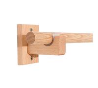 Silent Roman Rod Solid Wood 100CM Single Rod with Sturdy Bracket Set for Homestay Bedroom Log Design for Window Treatment