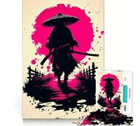 Silent Ronin Under The Blood Moon Jigsaw Puzzles 1000 Piece for Teenagers Wise Think Toy Peaceful Fun Tight Cut 38x52cm