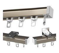 Silent Room Divider Curtain Track with Rollers Black & White Aluminum Ceiling or WallMounted Rails for Hanging Curtains & Panels Perfect for Home & Office Use