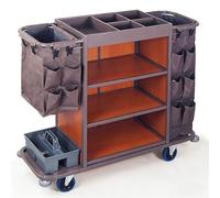Silent Room Service Cart with Lockable Sto WheeledTrolley for& AccessoriesIdeal for Resorts and Spas