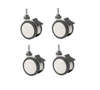 Silent Roulette for Beauty Equipment 4Inch TPR Universal Double Wheel with Brake ShockResistant & NonMarking (M16 Brake Wheel) Perfect for Salon Furniture