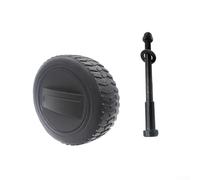 Silent Rubber Caster Wheels for Traeger Grill, 75x40mm Black Replacement Set, Smooth Rolling and for Outdoor BBQ and Grilling