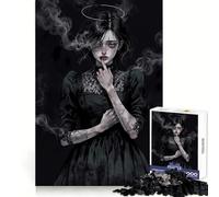 Silent Secrets︰ Dark Angel Portrait 1000 Pieces Jigsaw Puzzles for Teenagers Logic Ability Toy Light Relax Accurate Cut Classic Gift 38x26cm