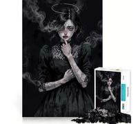 Silent Secrets︰ Dark Angel Portrait for Adults 1000 Piece Jigsaw Puzzle Mind Puzzle Relaxing Fun Image Assembly Warm Surprise 38x52cm