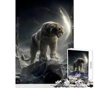 Silent Sentinel of The Moonlit Peaks 1000 Piece Jigsaw Puzzle for Teenagers Support Memory Strength And Retention Gentle Calm Leisure Activity (38X26cm)
