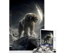 Silent Sentinel of The Moonlit Peaks Jigsaw for Teenagers 1000 Pieces Improve Mental Performance Effectively Gentle Relaxing Leisure Game (38X52cm)