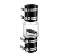 Silent Sewage Plumbing Check Valve 2 Inch Spring Loaded Flapper Transparent Inspection Design Reduces Water Hammer Noise Easy Installation ABS Metal for Residential Commercial DIY Systems