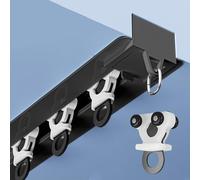 Silent Sliding Aluminum Curtain Track 6.56FT Recessed Ceiling Rails Easy Install Curtain Rod for Bedroom RV Living Room Office Space Partitioning (Black 2x1m)
