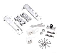 Silent Sliding Door Roller Kit Aluminum Alloy Track | Deep groove ball bearings, nylon wheels, noise-free operation, for smooth for glide, interior door upgrade(door pulley A)