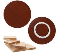 Silent Smooth Rotating Tray28in Thick Kitchen Turntable Perfect for Countertop Centerpiece Cabinet & Pantry Organization Teak Color Durable & Stylish