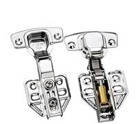 Silent Soft Close Hydraulic Cabinet Door Hinges - 304 Stainless Steel Damper for Kitchen Cupboards - Big Bend Design - 10 Pack & Easy Installation