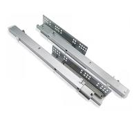 Silent SoftClose Slides 3Sect Hidden Guides Full Bottom Slides AntiPinch Bumpers 1 Pair (2 Pieces) for Smooth Safe