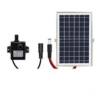 Silent Solar Fountain 9V Panel 240L/H Flow for Garden Water Feature Fish Pond Aerator Rockery Circulation System Bird Bath(9V 10W)