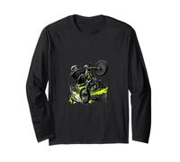 Silent Speed Wheelie Rider Urban Bike Graphic Long Sleeve T-Shirt