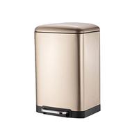 Silent Stainless Steel Trash Can for Bedroom, Bathroom, Kitchen - 6L Indoor Bin with Touchless Lid, Modern Design for Home and Office Use (Color B)