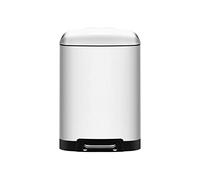 Silent Stainless Steel Trash Can for Home, Bedroom, Bathroom, Kitchen - 12L Indoor Waste Bin with Palm Handle, Stylish & Durable Design