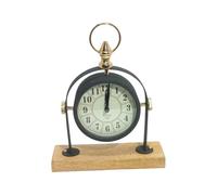 Silent Sweep Black Mantel Clock - Elegant Tabletop Timepiece with Quiet Operation, Sleek Design, and Easy-to-Read Face for Living Room, Bedroom, Office, or Home Décor (23 cm - Arabic Numeral Dial)