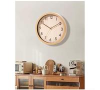 Silent Sweep Wall Clock, Imitation Wood Grain Quartz Wall Clock For Living Room Bedroom Study Kitchen Office Home Decor(D)