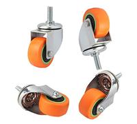 Silent Swivel Casters for Furniture 50mm M10 Anti Slip Stem 120kg Load Capacity Durable Nylon ABS Wheels Ideal for Antique Furniture & Trolleys (Set of 4)