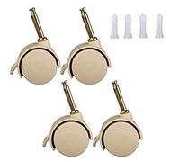 Silent Swivel Casters with Brake for Furniture and Office Chairs, Universal Bearing, 4 Pack