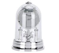 Silent Table Clock European Vintage Style Mantel Clock Non-Ticking Desk Clock with Cover Decorative Retro Round Silent Alarm Clock Home Ornament
