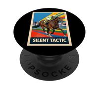Silent Tactic Horse, Horse Racing, Santa Anita, Del Mar PopSockets Adhesive PopGrip