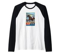 Silent Tactic Horse, Horse Racing, Santa Anita, Del Mar Raglan Baseball Tee