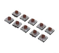 Silent Tactile Keyboard Switches 10Pack Low Profile Design(Brown) | Low profile 5.3mm height, silent operation, linear feel, 10pcs pack, sl esthetic design