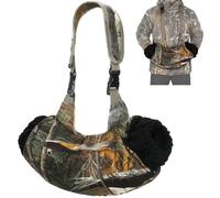 Silent Thick Hand Warmer Pouch Hunting Essentials - Fleece Lined Windproof Insulated Muff Gloves with Storage Pocket & Adjustable Waist Strap, Gear Accessories for Camping Hiking