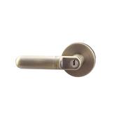 Silent Three-Rod Handle Lock Bedroom Door Hotel Bathroom Heavy-Duty Single Tongue Ball Channel(Bronze with Key)