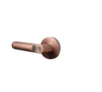 Silent Three-Rod Handle Lock Bedroom Door Hotel Bathroom Heavy-Duty Single Tongue Ball Channel(Red Bronze with Key)