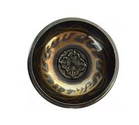 Silent Tibetan Singing Bowl Set Antique Design with Double-sided Mallet and Silk Cushion