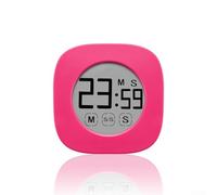 Silent Touch Timer with Countdown Count Up Clock Functions Large LCD Display for Kitchen Counter Desk or Wall Mount Application (Pink)