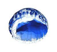 Silent Town Double Layer Shower Cap with Comfort Skin Friendly Design for Hair Protection During Bathing