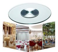 Silent Transparent Rotating Tray Lazy Susan Turntable 24 28 32 33 35 40in Tempered Glass Heavy Duty Round Tabletop Serving Plate(60cm(24in))