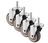 Silent Trolley Wheels 4 Pack 1.5" TPR Rubber Caster Wheels for Furniture & DIY Projects Universal Small Casters for Smooth Movement & Easy Maneuverability